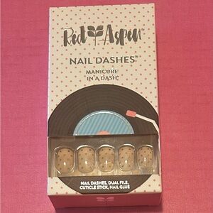 Red Aspen Nail Dashes MEET SOPHIA AT THE SOCK HOP Polka Dot Design NIB